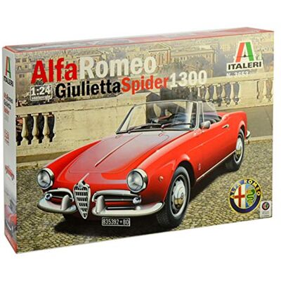 Italeri 3653 Plastic Model Auto Alfa Romeo Giulietta Spider 1300 Model Kit Schaal 1:24 Italeri 3653 Plastic Model Auto Alfa Romeo Giulietta Spider 1300 Model Kit Schaal 1:24