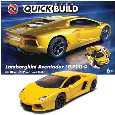 Airfix QUICKBUILD Lamborghini Aventador modelbouwset, geel Airfix QUICKBUILD Lamborghini Aventador modelbouwset, geel