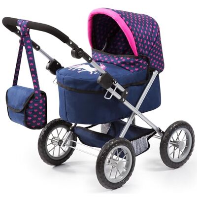 Bayer Design 13054AA Trendy poppenwagen met tas, in hoogte verstelbare handgreep, opvouwbaar, geïntegreerde mand, grote wielen, voor meisjes en jongens vanaf 3 jaar Bayer Design 13054AA Trendy poppenwagen met tas, in hoogte verstelbare handgreep, opvouwbaar, geïntegreerde mand, grote wielen, voor meisjes en jongens vanaf 3 jaar