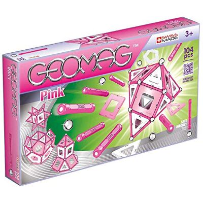 Geomag Panels constructiespeelgoed 104 Stuk roze Geomag Panels constructiespeelgoed 104 Stuk roze