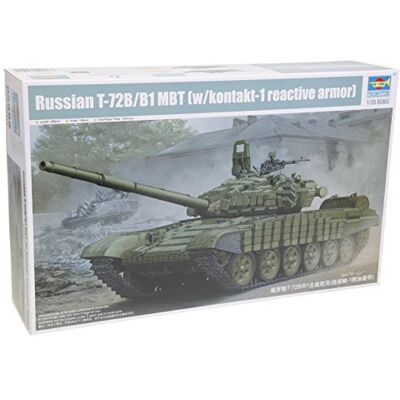 Trumpeter 05599 Model Russian T-72B/B1 MBT, grijs, groen, wit Trumpeter 05599 Model Russian T-72B/B1 MBT, grijs, groen, wit