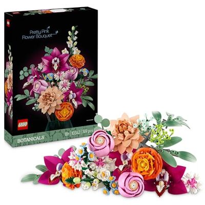 Lego Botanicals Het schattige boeket roze bloemen 10342 Set voor volwassenen, kunstplanten voor decoratie, rozen, vlierbloesem en eucalyptus, cadeau voor vrouwen, 749 stuks Lego Botanicals Het schattige boeket roze bloemen 10342 Set voor volwassenen, kunstplanten voor decoratie, rozen, vlierbloesem en eucalyptus, cadeau voor vrouwen, 749 stuks