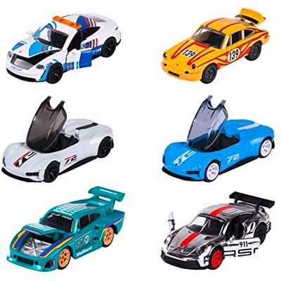 Majorette Porsche Deluxe Auto (1 stuk) – automodel (7,5 cm) van de Porsche Deluxe Car Edition (6 varianten, willekeurige selectie) met verzameldoos, speelgoedauto voor kinderen vanaf 3 jaar Majorette Porsche Deluxe Auto (1 stuk) – automodel (7,5 cm) van de Porsche Deluxe Car Edition (6 varianten, willekeurige selectie) met verzameldoos, speelgoedauto voor kinderen vanaf 3 jaar