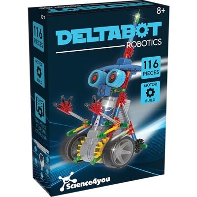 Science4you Deltabot robotset, robotbouwpakket met 117 onderdelen voor kinderen vanaf 8 jaar Bouw een interactieve robot met dit bouwspeelgoed Zelf aan de slag, STEAM-speelgoed voor kinderen Science4you Deltabot robotset, robotbouwpakket met 117 onderdelen voor kinderen vanaf 8 jaar Bouw een interactieve robot met dit bouwspeelgoed Zelf aan de slag, STEAM-speelgoed voor kinderen