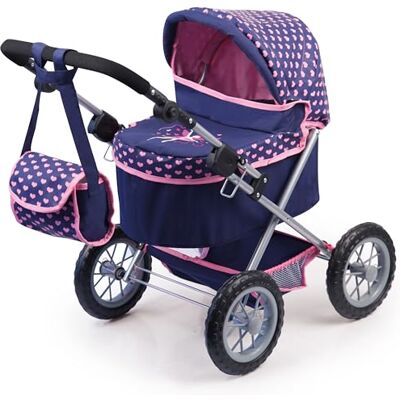 Bayer Design 13052AA kinderwagen voor poppen, modieus, verstelbaar, opvouwbaar, roze/blauw Bayer Design 13052AA kinderwagen voor poppen, modieus, verstelbaar, opvouwbaar, roze/blauw