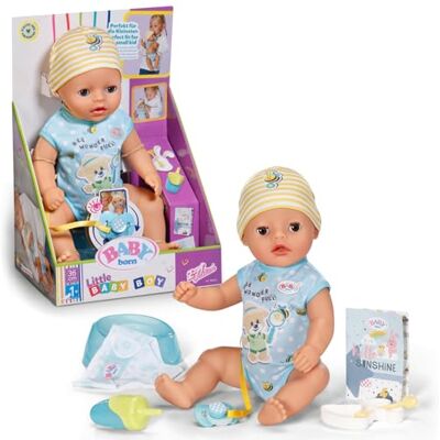 BABY born Little Baby Boy 834602 Zapf Creation kinderspeelgoed vanaf 1 jaar met 7 functies en accessoires voor kinderen vanaf 1 jaar, geen batterijen nodig BABY born Little Baby Boy 834602 Zapf Creation kinderspeelgoed vanaf 1 jaar met 7 functies en accessoires voor kinderen vanaf 1 jaar, geen batterijen nodig