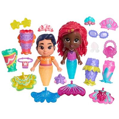 Just Play Disney Junior Ariel Deluxe Pop Tail Doll Pack, Kids Toys voor leeftijden 3 Up by Just Play Disney Junior Ariel Deluxe Pop Tail Doll Pack, Kids Toys voor leeftijden 3 Up by