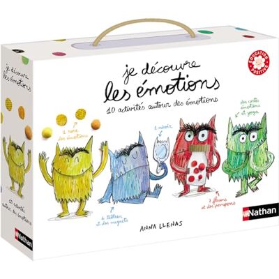 Nathan Educatief spel ontdek emoties, nieuwe versie 10 Activiteiten Rond Emoties Positief Onderwijs Set over Emotionmanagement Wiel, Kaarten, Yoga, Gids Nathan Educatief spel ontdek emoties, nieuwe versie 10 Activiteiten Rond Emoties Positief Onderwijs Set over Emotionmanagement Wiel, Kaarten, Yoga, Gids
