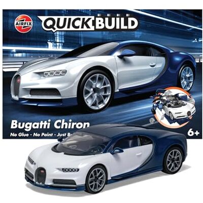 Airfix QUICKBUILD Bugatti Chiron Autobouwset voor kinderen vanaf 6 jaar, bouwspeelgoed voor jongens en meisjes, zonder lijm, klassieke autocadeaus van kunststof Airfix QUICKBUILD Bugatti Chiron Autobouwset voor kinderen vanaf 6 jaar, bouwspeelgoed voor jongens en meisjes, zonder lijm, klassieke autocadeaus van kunststof