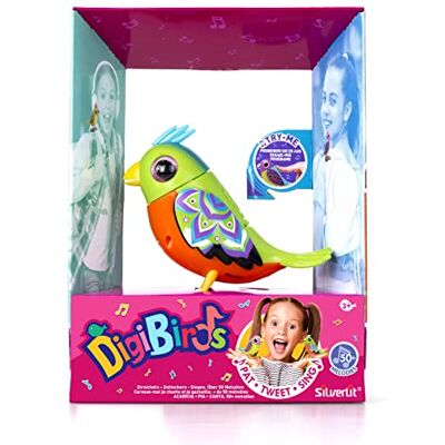 SilverLit DIGIBIRDS Interctieve vogel die fluit en zingt, reageert op aanraking en stem, willekeurige kleur, speelgoed voor kinderen, vanaf 5 jaar SilverLit DIGIBIRDS Interctieve vogel die fluit en zingt, reageert op aanraking en stem, willekeurige kleur, speelgoed voor kinderen, vanaf 5 jaar