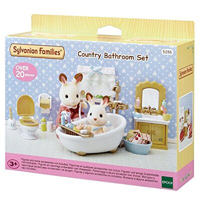 Sylvanian Families The Village, de badkamerset 5286, poppenmeubels en accessoires, minipoppen Sylvanian Families The Village, de badkamerset 5286, poppenmeubels en accessoires, minipoppen