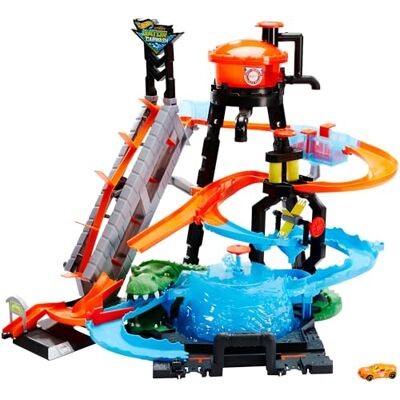 Hot Wheels City Ultimate Carwash, speelset met van kleur veranderende auto's, kleur veranderende sporen, kinderspeelgoed, FTB67 Hot Wheels City Ultimate Carwash, speelset met van kleur veranderende auto's, kleur veranderende sporen, kinderspeelgoed, FTB67