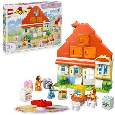 Lego DUPLO Bluey's familiehuis en geheugenspel – interactief speelgoed geïnspireerd op gezelschapsspel – 3 figuren, ramen en functioneel wiel – cadeau voor meisjes of jongens vanaf 3 jaar 10459 Lego DUPLO Bluey's familiehuis en geheugenspel – interactief speelgoed geïnspireerd op gezelschapsspel – 3 figuren, ramen en functioneel wiel – cadeau voor meisjes of jongens vanaf 3 jaar 10459