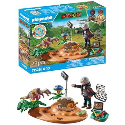 Playmobil 71526 Stegosaurus en eierdief – Dinos-serie gemaakt van meer dan 80% gerecyclede of biobased materialen in het midden – universum dino's – vanaf 4 jaar Playmobil 71526 Stegosaurus en eierdief – Dinos-serie gemaakt van meer dan 80% gerecyclede of biobased materialen in het midden – universum dino's – vanaf 4 jaar