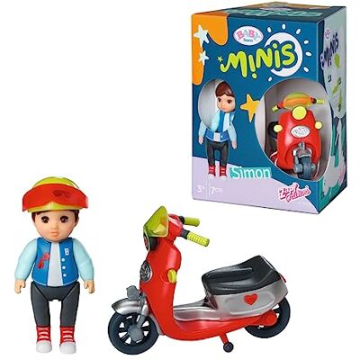 BABY born Zapf Creation Minis set met Simon en zijn scooter 906118 7 cm grote pop met exclusieve accessoires en bewegend lichaam voor realistisch spel geschikt voor kinderen vanaf 3 jaar BABY born Zapf Creation Minis set met Simon en zijn scooter 906118 7 cm grote pop met exclusieve accessoires en bewegend lichaam voor realistisch spel geschikt voor kinderen vanaf 3 jaar