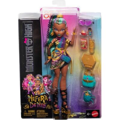 Monster Cable Mattel JDR48 speelgoed Oma royal in jurk met Scarabee Lavish en 7 accessoires, tas, laptop, zonnebril, drank, snacks Monster Cable Mattel JDR48 speelgoed Oma royal in jurk met Scarabee Lavish en 7 accessoires, tas, laptop, zonnebril, drank, snacks