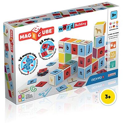 Geomag GOEMAG MagiCube Word Building 79-delig magnetisch bouwspel voor kinderen, cadeau voor jongens en meisjes van 1, 2, 3, 4, 5, 6 jaar, educatief Montessori, spelletjes voor kinderen Geomag GOEMAG MagiCube Word Building 79-delig magnetisch bouwspel voor kinderen, cadeau voor jongens en meisjes van 1, 2, 3, 4, 5, 6 jaar, educatief Montessori, spelletjes voor kinderen