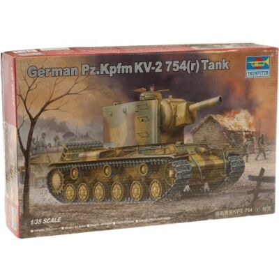 Trumpeter 00367 modelbouwset Duitse Pz.Kpfwg. KV-2 754 Trumpeter 00367 modelbouwset Duitse Pz.Kpfwg. KV-2 754