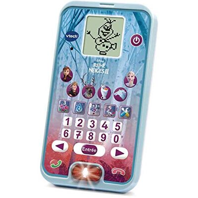 VTech Disney Frozen 2, educatieve smartphone, kindermobiele telefoon met achtergrondverlichting, 4 spellen, interactief speelgoed, cadeau voor kinderen van 3 jaar tot 7 jaar inhoud in het Frans VTech Disney Frozen 2, educatieve smartphone, kindermobiele telefoon met achtergrondverlichting, 4 spellen, interactief speelgoed, cadeau voor kinderen van 3 jaar tot 7 jaar inhoud in het Frans