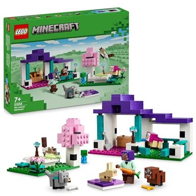 Lego 21253 Minecraft Het dierenheiligdom, bouwspeelgoed, cadeau voor jongens en meisjes vanaf 7 jaar en fans van videogames, gewone biome, minifiguren en dierenfiguren Lego 21253 Minecraft Het dierenheiligdom, bouwspeelgoed, cadeau voor jongens en meisjes vanaf 7 jaar en fans van videogames, gewone biome, minifiguren en dierenfiguren