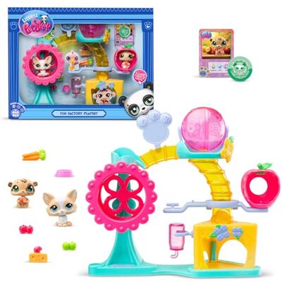 Littlest Pet Shop Bandai – Fun Factory – speelset Pet Shop met 2 dieren, decoratie en accessoires – speelgoedset schattige dieren honden en hamsters – speelgoed voor kinderen vanaf 4 jaar – BF00519 Littlest Pet Shop Bandai – Fun Factory – speelset Pet Shop met 2 dieren, decoratie en accessoires – speelgoedset schattige dieren honden en hamsters – speelgoed voor kinderen vanaf 4 jaar – BF00519