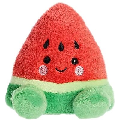 Aurora , 33771 Palm Pals Sandy pluche watermeloen, 13 cm, groen en rood Aurora , 33771 Palm Pals Sandy pluche watermeloen, 13 cm, groen en rood