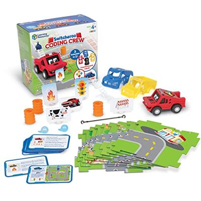 Learning Resources Switcheroo Coding Crew, 46-delig, STEM-speelgoed voor kinderen vanaf 4 jaar, interactieve robot, cadeaus voor jongens en meisjes Learning Resources Switcheroo Coding Crew, 46-delig, STEM-speelgoed voor kinderen vanaf 4 jaar, interactieve robot, cadeaus voor jongens en meisjes