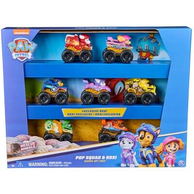 Paw Patrol Psi Patrol Rescue Wheels Pup Squad Racers cadeauset met exclusief Roxi-speelgoed, speelgoed voor kinderen en meisjes vanaf 3 jaar Paw Patrol Psi Patrol Rescue Wheels Pup Squad Racers cadeauset met exclusief Roxi-speelgoed, speelgoed voor kinderen en meisjes vanaf 3 jaar