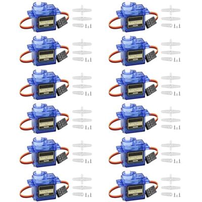 Vaileal 12 stuks 9G Micro Servo Motor: Micro Servo Motor 9G voor RC Robot Arm/Hand/Lopen Helikopter Boot Vliegtuig Helikopter Auto Voertuigmodellen Controle met Kabel, Kabel Mini Servo's Vaileal 12 stuks 9G Micro Servo Motor: Micro Servo Motor 9G voor RC Robot Arm/Hand/Lopen Helikopter Boot Vliegtuig Helikopter Auto Voertuigmodellen Controle met Kabel, Kabel Mini Servo's