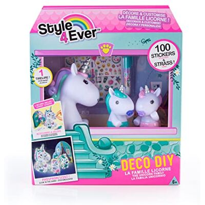 Canal Toys Style 4 Ever De eenhoorn-familie, figuren mama en twee baby's om te versieren, DIY decoratie met decoraties en accessoires vanaf 6 jaar OFG 252, meerkleurig Canal Toys Style 4 Ever De eenhoorn-familie, figuren mama en twee baby's om te versieren, DIY decoratie met decoraties en accessoires vanaf 6 jaar OFG 252, meerkleurig