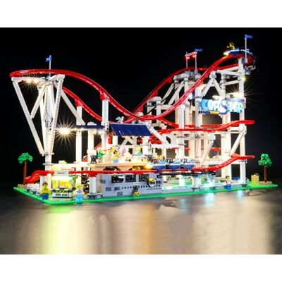 BRIKSMAX Led-set voor Lego Roller Coaster, compatibel met Lego 10261 model, bouwmodel is niet inbegrepen BRIKSMAX Led-set voor Lego Roller Coaster, compatibel met Lego 10261 model, bouwmodel is niet inbegrepen