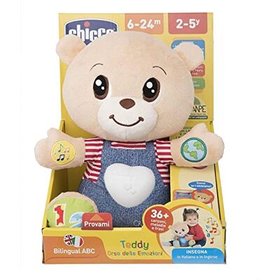 Chicco Teddy Beer van emoties, interactief tweetalig Italiaans/Engels, educatief spel met emoties, cijfers en letters, man met lichten en liedjes, spelletjes voor kinderen 6 maanden 5 Chicco Teddy Beer van emoties, interactief tweetalig Italiaans/Engels, educatief spel met emoties, cijfers en letters, man met lichten en liedjes, spelletjes voor kinderen 6 maanden 5