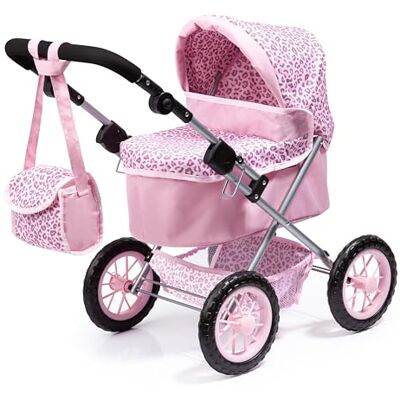 Bayer Design 13002AA Trendy poppenwagen met tas, in hoogte verstelbare handgreep, opvouwbaar, geïntegreerde mand, grote wielen, voor meisjes en jongens vanaf 3 jaar Bayer Design 13002AA Trendy poppenwagen met tas, in hoogte verstelbare handgreep, opvouwbaar, geïntegreerde mand, grote wielen, voor meisjes en jongens vanaf 3 jaar
