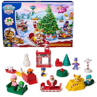 Paw Patrol Adventskalender 2025 speciale kerstaflevering 24 speelgoedverrassingen met 7 voertuigen, 11 figuren en accessoires, speelgoed voor kinderen vanaf 3 jaar Paw Patrol Adventskalender 2025 speciale kerstaflevering 24 speelgoedverrassingen met 7 voertuigen, 11 figuren en accessoires, speelgoed voor kinderen vanaf 3 jaar