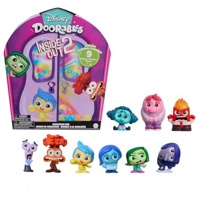 Just Play Disney Doorables Disney Doorables Inside Out 2 Collectie Peek, 9 Exclusieve 1,5 inch verzamelfiguren, Kids Toys voor leeftijden 5 Up by Just Play Disney Doorables Disney Doorables Inside Out 2 Collectie Peek, 9 Exclusieve 1,5 inch verzamelfiguren, Kids Toys voor leeftijden 5 Up by