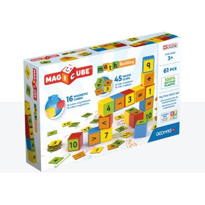 Geomag , Magicube Math Building Clips, magnetische spelletjes voor kinderen vanaf 3 jaar, om wiskunde te leren, 61 stuks Geomag , Magicube Math Building Clips, magnetische spelletjes voor kinderen vanaf 3 jaar, om wiskunde te leren, 61 stuks