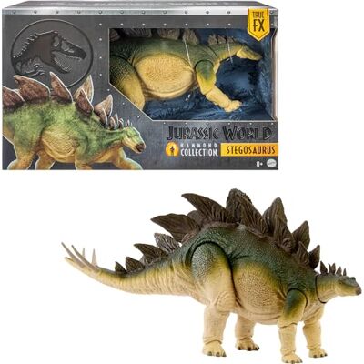 Mattel Jurassic World JCH08 Stegosaurus figuur uit de Hammond-collectie, grote plantenetende dinosaurus met beweegbare staart door interne kabel Mattel Jurassic World JCH08 Stegosaurus figuur uit de Hammond-collectie, grote plantenetende dinosaurus met beweegbare staart door interne kabel