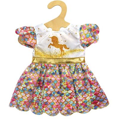 Heless Goldy 1231 poppenjurk, eenhoorn, glinsterend, voor poppen en pluche dieren van 28 tot 35 cm Heless Goldy 1231 poppenjurk, eenhoorn, glinsterend, voor poppen en pluche dieren van 28 tot 35 cm