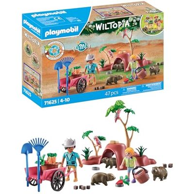 Playmobil 71625 Wombats-terriërs – Wiltopia – bevat twee figuren, een heuvel met schuilplaats, dieren en accessoires – vanaf 4 jaar Playmobil 71625 Wombats-terriërs – Wiltopia – bevat twee figuren, een heuvel met schuilplaats, dieren en accessoires – vanaf 4 jaar