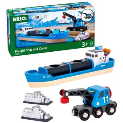 Brio containerschip met kraanwagen Brio containerschip met kraanwagen