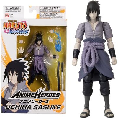 BANDAI Naruto Shippuden-figuur Anime Heroes 17 cm Sasuke Uchiwa, 36902, meerkleurig BANDAI Naruto Shippuden-figuur Anime Heroes 17 cm Sasuke Uchiwa, 36902, meerkleurig