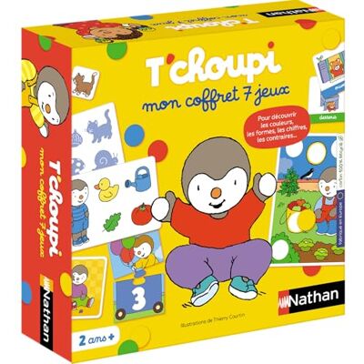 Nathan Mijn set met 7 spellen T'Choupi, educatieve doos, activiteiten Activiteiten kleuterschool en leren, memo, loto, kleurenspel, cijfers, tegenstellingen, vereniging vanaf 2 jaar Nathan Mijn set met 7 spellen T'Choupi, educatieve doos, activiteiten Activiteiten kleuterschool en leren, memo, loto, kleurenspel, cijfers, tegenstellingen, vereniging vanaf 2 jaar