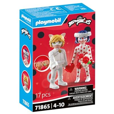 Playmobil Miraculous 71865 Ladybugs & Cat Noirs Wedding Speelgoed vanaf 4 jaar Cadeau voor kinderen Bevordert creativiteit en rollenspel Gedetailleerde set met figuren en accessoires Playmobil Miraculous 71865 Ladybugs & Cat Noirs Wedding Speelgoed vanaf 4 jaar Cadeau voor kinderen Bevordert creativiteit en rollenspel Gedetailleerde set met figuren en accessoires