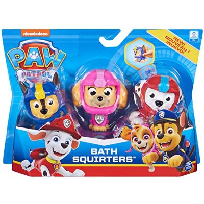 Paw Patrol Marshall Chase en Skye badsproeier voor kinderen vanaf 3 jaar, 6058528, blauw, 3 stuks Paw Patrol Marshall Chase en Skye badsproeier voor kinderen vanaf 3 jaar, 6058528, blauw, 3 stuks