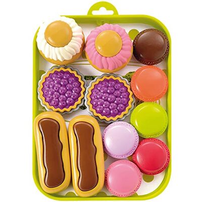 Ecoiffier Toys 980 Bakplaat 100% Chef, imitatie van levensmiddelen voor kinderen, 13 stuks, hardliness, vanaf 18 maanden, Made in Frankrijk Ecoiffier Toys 980 Bakplaat 100% Chef, imitatie van levensmiddelen voor kinderen, 13 stuks, hardliness, vanaf 18 maanden, Made in Frankrijk