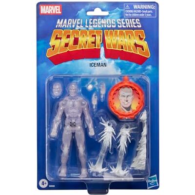 Marvel Legends Series, 15 cm grote Secret Wars Ice Man verzamelfiguur met lenticulair schild, geïnspireerd op de X-Men strips uit Marvel Legends Series, 15 cm grote Secret Wars Ice Man verzamelfiguur met lenticulair schild, geïnspireerd op de X-Men strips uit