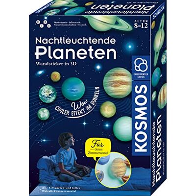 Kosmos 654269 Glow-in-the-dark planeten 3D-planeten in het donker decoratie voor kinderkamer vanaf 6 jaar Kosmos 654269 Glow-in-the-dark planeten 3D-planeten in het donker decoratie voor kinderkamer vanaf 6 jaar