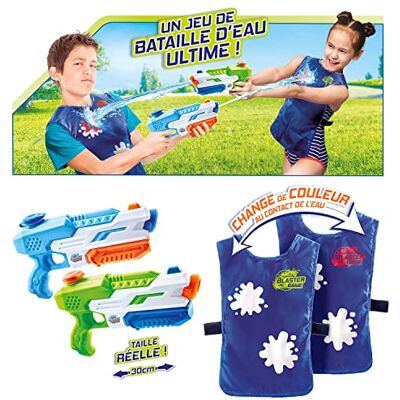 Canal Toys Hydro Blaster Game – watergevechtsspel met 2 waterpistolen en 2 slabbetjes met kleurveranderende doelen Canal Toys Hydro Blaster Game – watergevechtsspel met 2 waterpistolen en 2 slabbetjes met kleurveranderende doelen