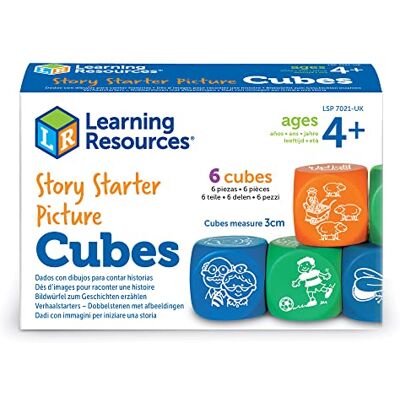 Learning Resources Dobbelstenen voor het vertellen van een verhaal, verhaaldobbelspeelgoed, educatief speelgoed, woordenschat spellen voor kinderen, leert communicatie, 4+ Learning Resources Dobbelstenen voor het vertellen van een verhaal, verhaaldobbelspeelgoed, educatief speelgoed, woordenschat spellen voor kinderen, leert communicatie, 4+