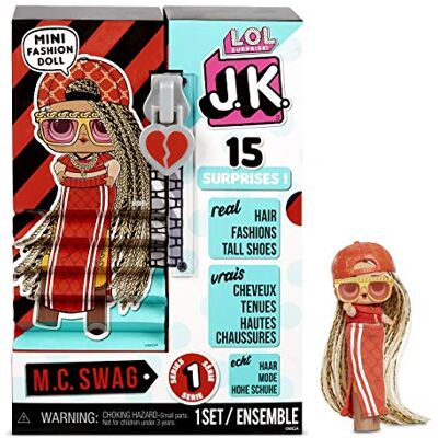 L.O.L. Surprise! LOL Surprise JK Mini Fashion Doll, 15 verrassingen, kleding en accessoires voor kinderen van 6 jaar op M.C. Swag L.O.L. Surprise! LOL Surprise JK Mini Fashion Doll, 15 verrassingen, kleding en accessoires voor kinderen van 6 jaar op M.C. Swag